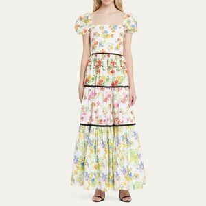 Caroline Constas Hart Floral Maxi Dress